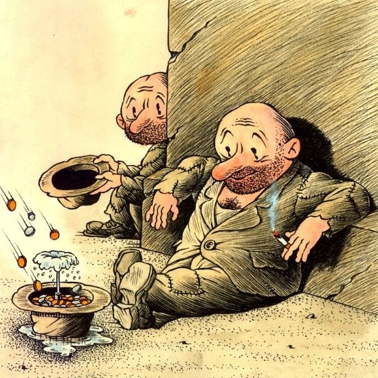 Небритые человечки карикатуриста Юрия Кособукина