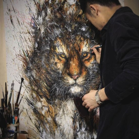 Эмоции зверя в картинах художника Хуа Тунана