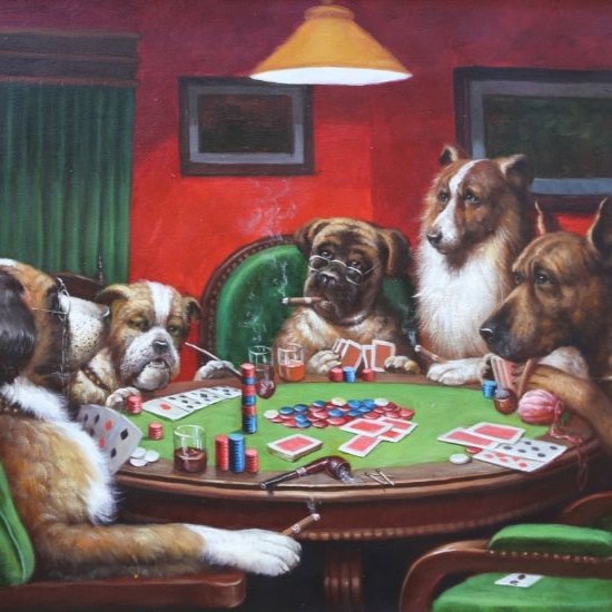 Собаки художника Кассиуса Кулиджа играют в покер