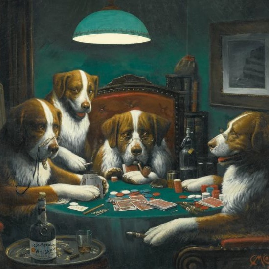 Собаки художника Кассиуса Кулиджа играют в покер